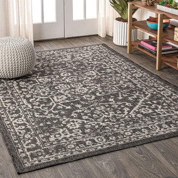Malta Bohemian Medallion Textured Weave Indoor/outdoor Area Rug